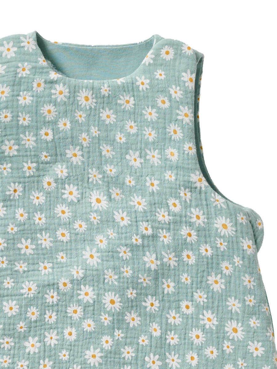 Sovepose baby sommer musselin blomstermotiv TOG 1 detalj på mønster