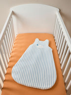 Sovepose baby sommer musselin TOG 1 glidelås detalj