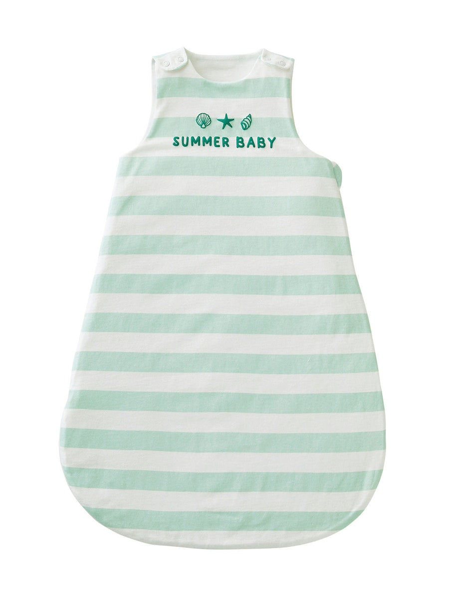 Sovepose baby sommer SUNNY BABY bomull TOG 1 med trykknapper på skulder