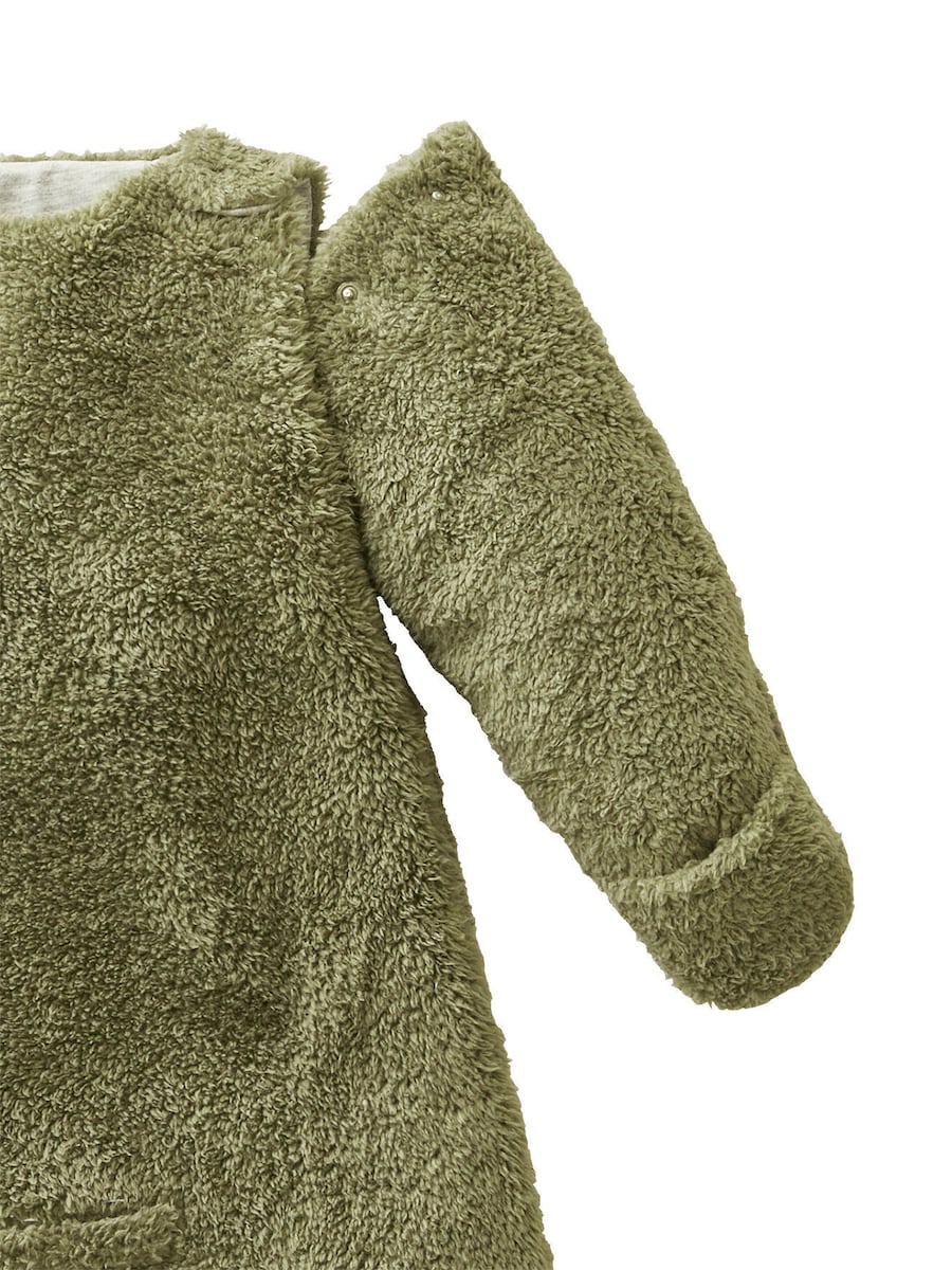 Sovepose baby til bil i mikrofiber, TOG 3,5 med integrerte votter