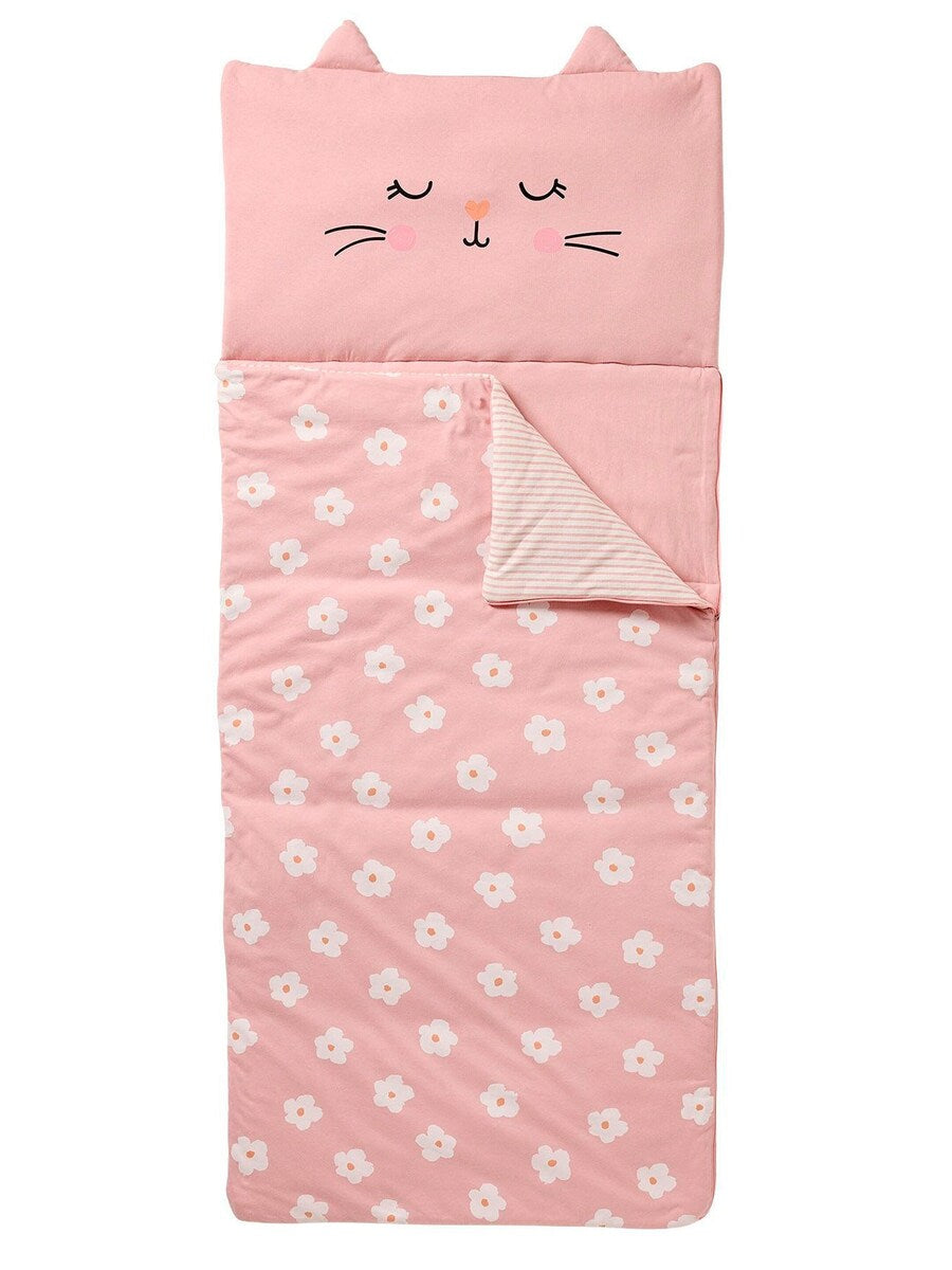 Sovepose barn BLUMENKATZE 70x160 cm med pute bomull forfra