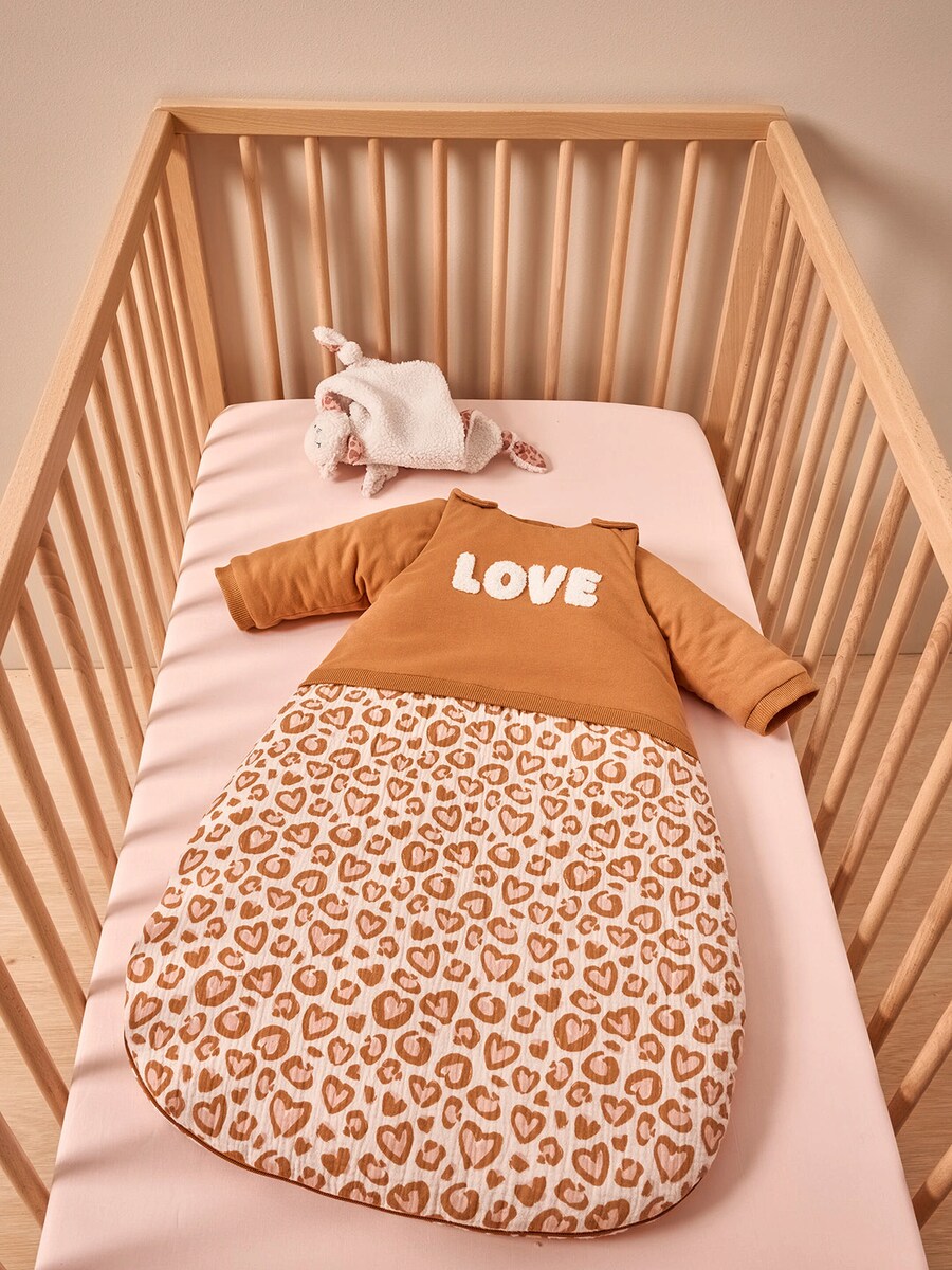 Bakside av sovepose for baby LOVELY LEO med avtakbare ermer