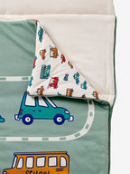 Sovepose for barn med bilmotiv 70x160 cm bomull montert