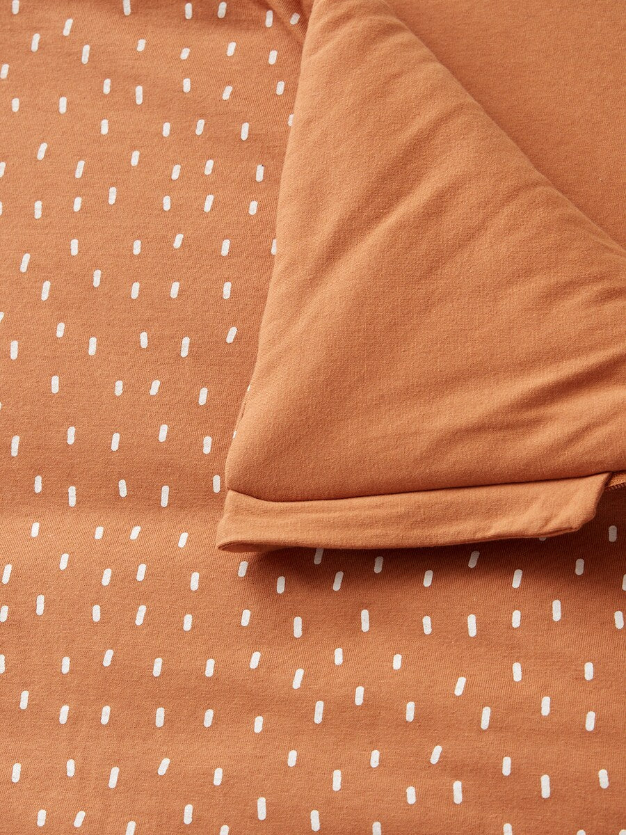 Detalj av rev-motiv på sovepose for barn med rev-motiv 70x160 cm bomull