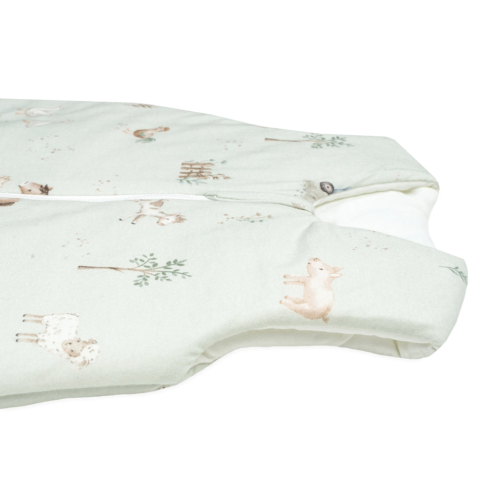 Sovepose jersey bomull Farm 70 cm OEKO-TEX montert på baby