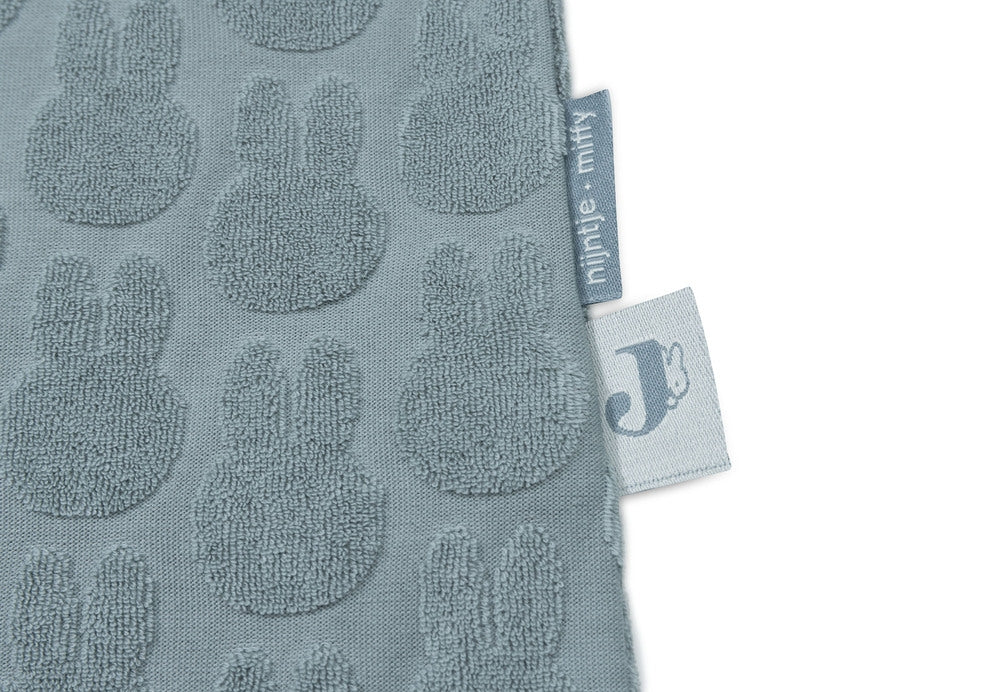 Detalj av sovepose jersey frotté 110 cm Miffy Jacquard Sea Green