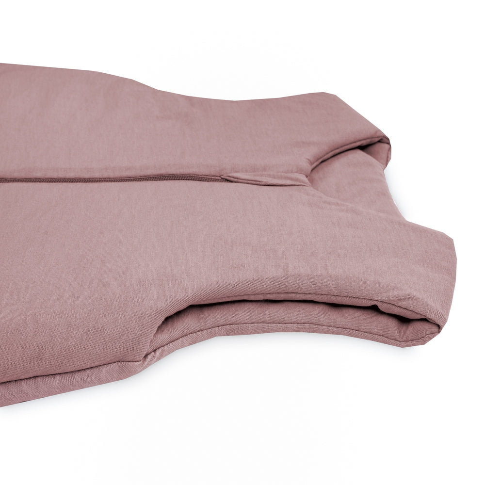 Detalj av sovepose med ben jersey 2,5 TOG str. 80 Red Earth materiale