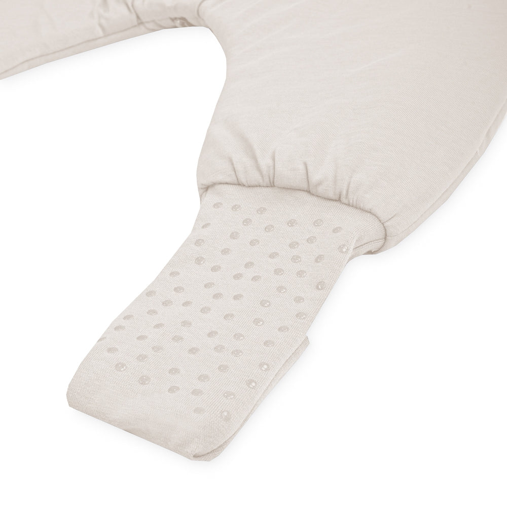 Detalj av glidelås på Sovepose med ben jersey 2,5 TOG str. 92 Oatmeal
