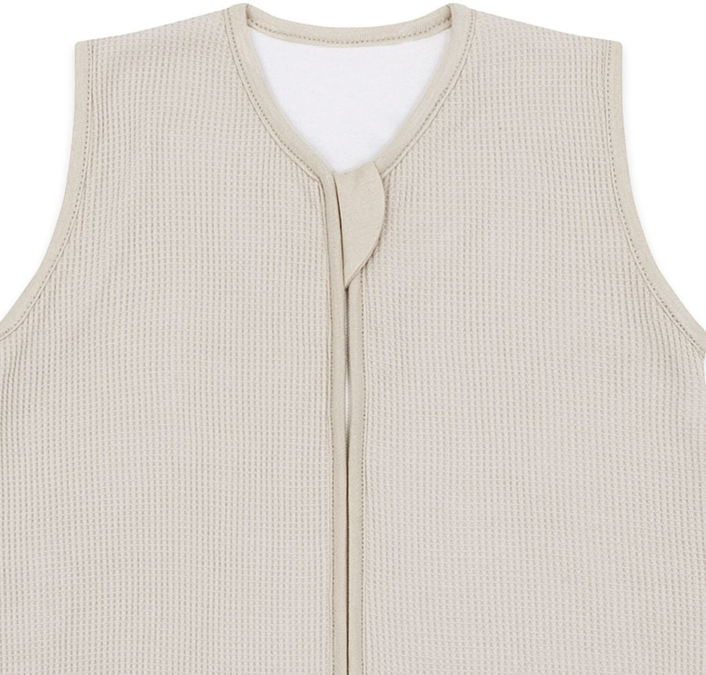 Detaljbilde av glidelås på Sovepose med føtter 1.0 TOG beige 70 cm