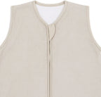 Detaljbilde av glidelås på Sovepose med føtter 1.0 TOG beige 70 cm