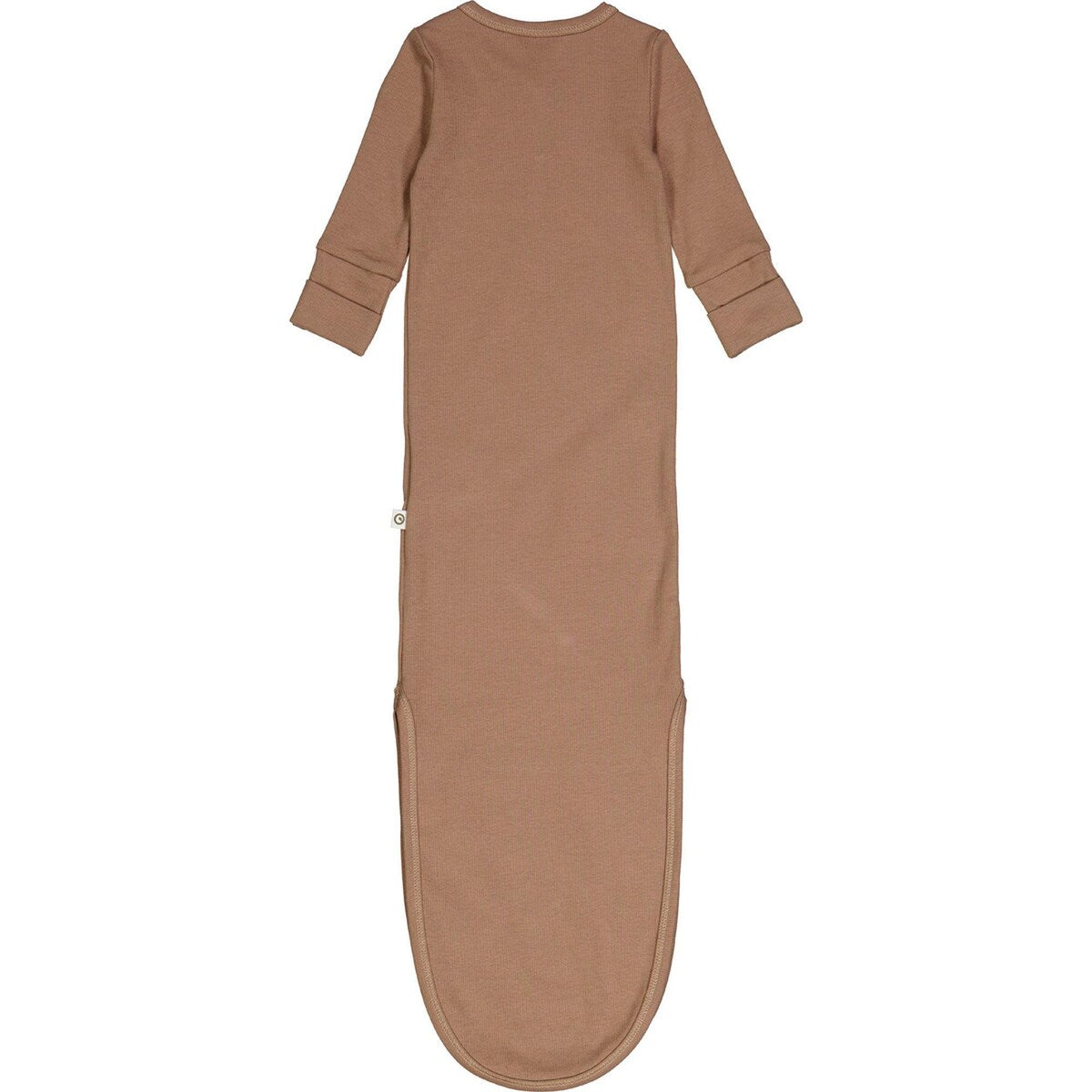 Sovepose med knutelukking i bomull GOTS i fargen walnut