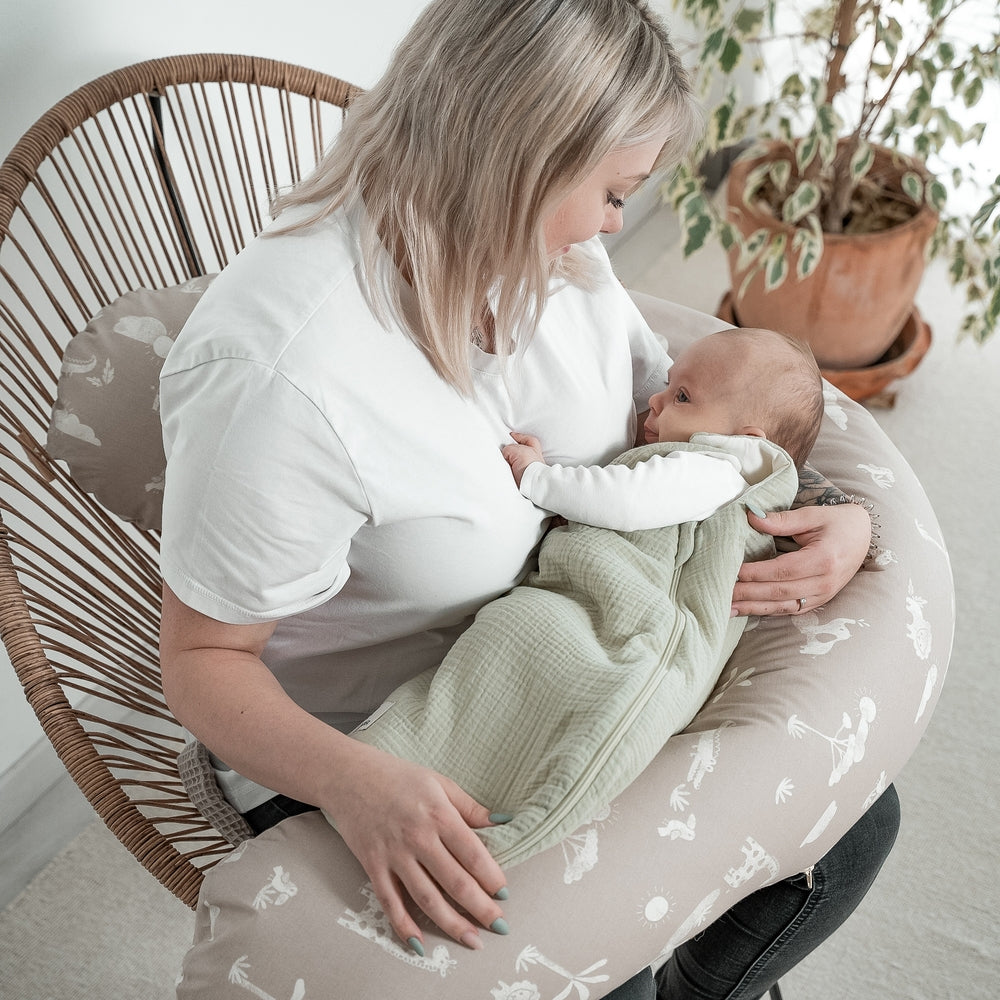 Sovepose musselin lime str 56 62 2.5 TOG Zöllner med åpen glidelås