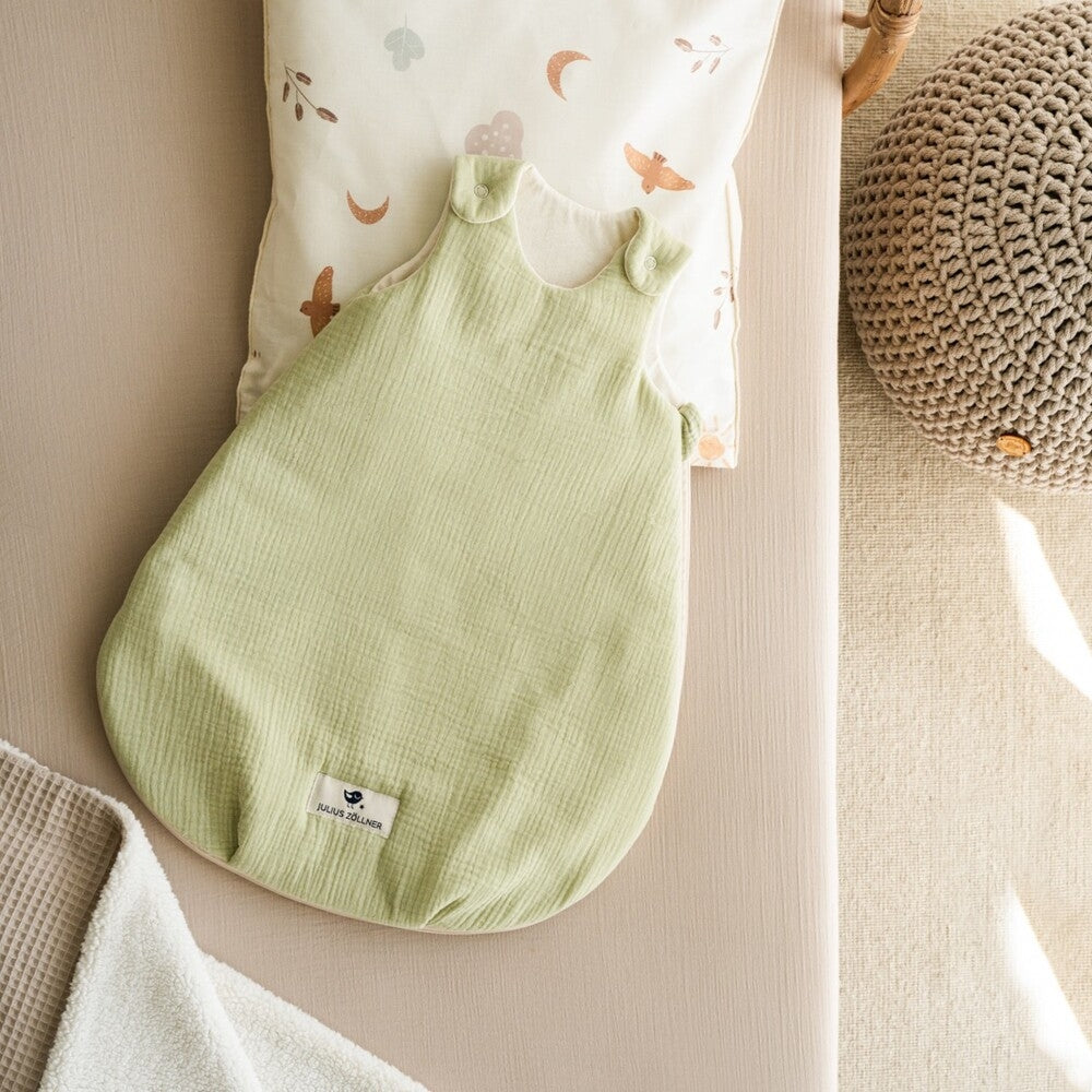 Sovepose musselin lime str 62 68 2.5 TOG bomull pakket