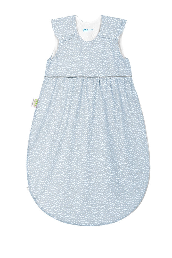 Sovepose jersey Timmi Cool Little Hearts 70 cm grå sommer forfra