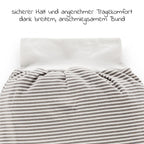 Detalj av stoffet på Sparkepose baby i bomull Oeko-Tex hvit taupe