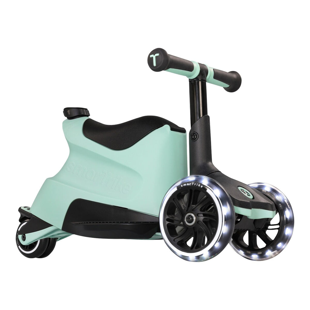 sparkesykkel 2-i-1 xtend ride-on montert med foreldrestang