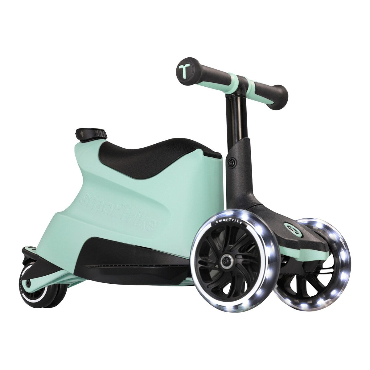 sparkesykkel 2-i-1 xtend ride-on montert med foreldrestang