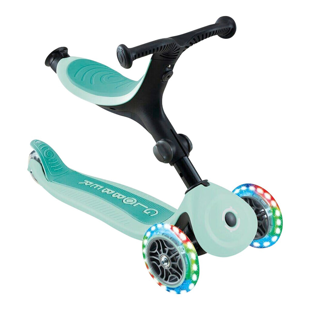 Montert Sparkesykkel 3-i-1 Go-Up Active 360 med lyshjul i bruk