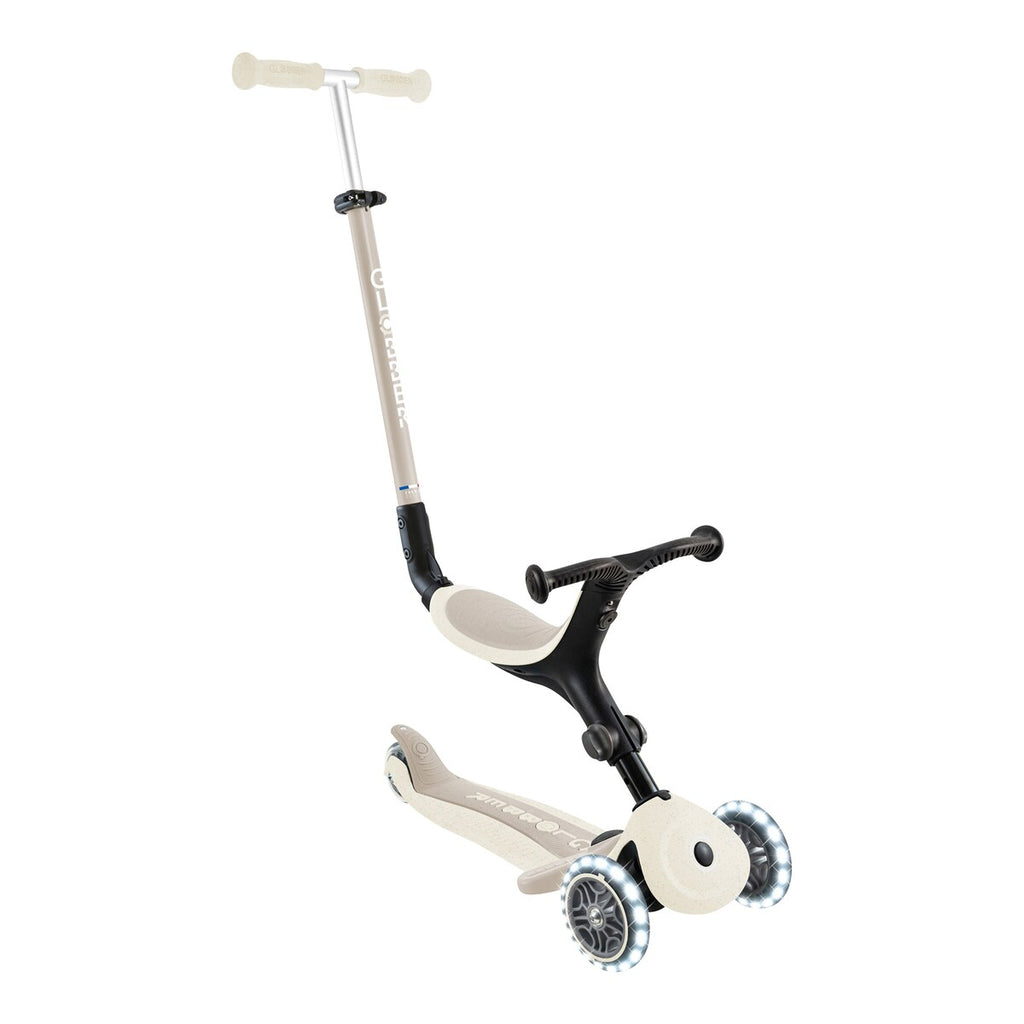 Sparkesykkel 3-i-1 Go-Up Active ECO forfra med lyshjul