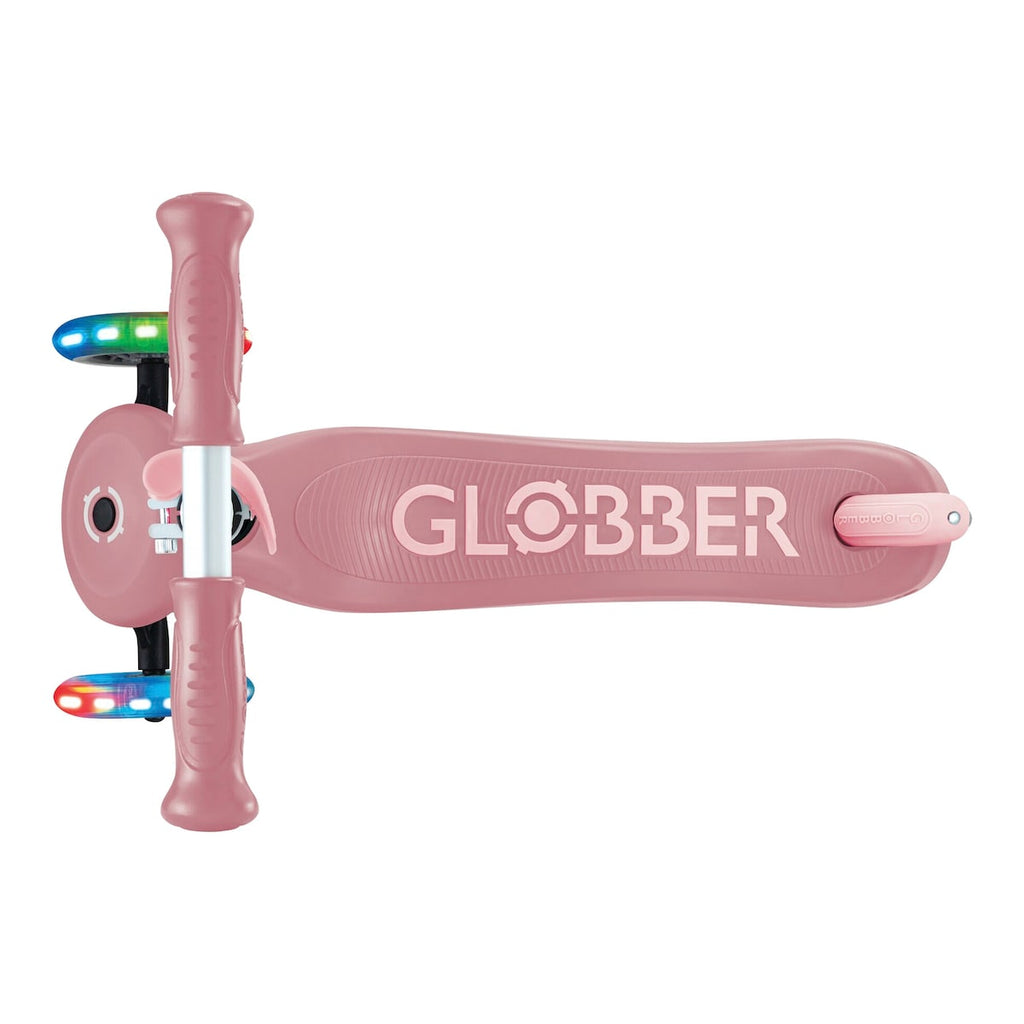 Sparkesykkel Primo Plus med lyshjul inkl. hjelm fra 3 år - Globber