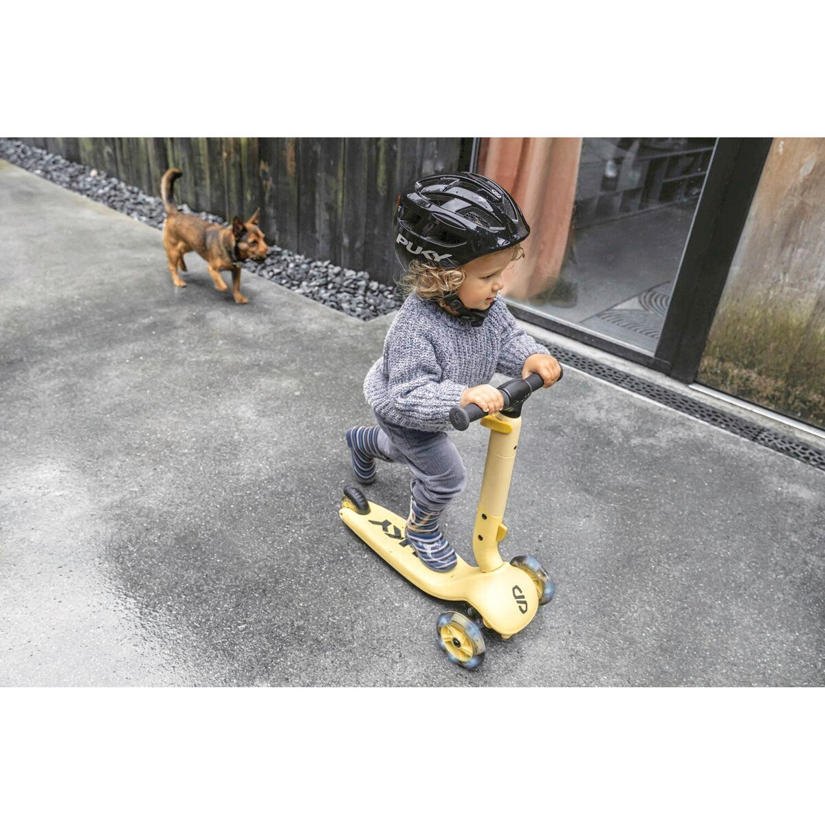 Sparkesykkel Push med LED-hjul fra 2 år bakside