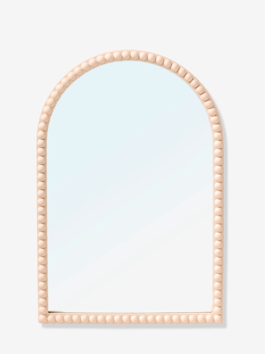 Speil med treperler i tre 40 cm beige barnerom forside