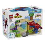 Spidey-Rex vs. Green Goblin 10463 forfra med figurer og flyver