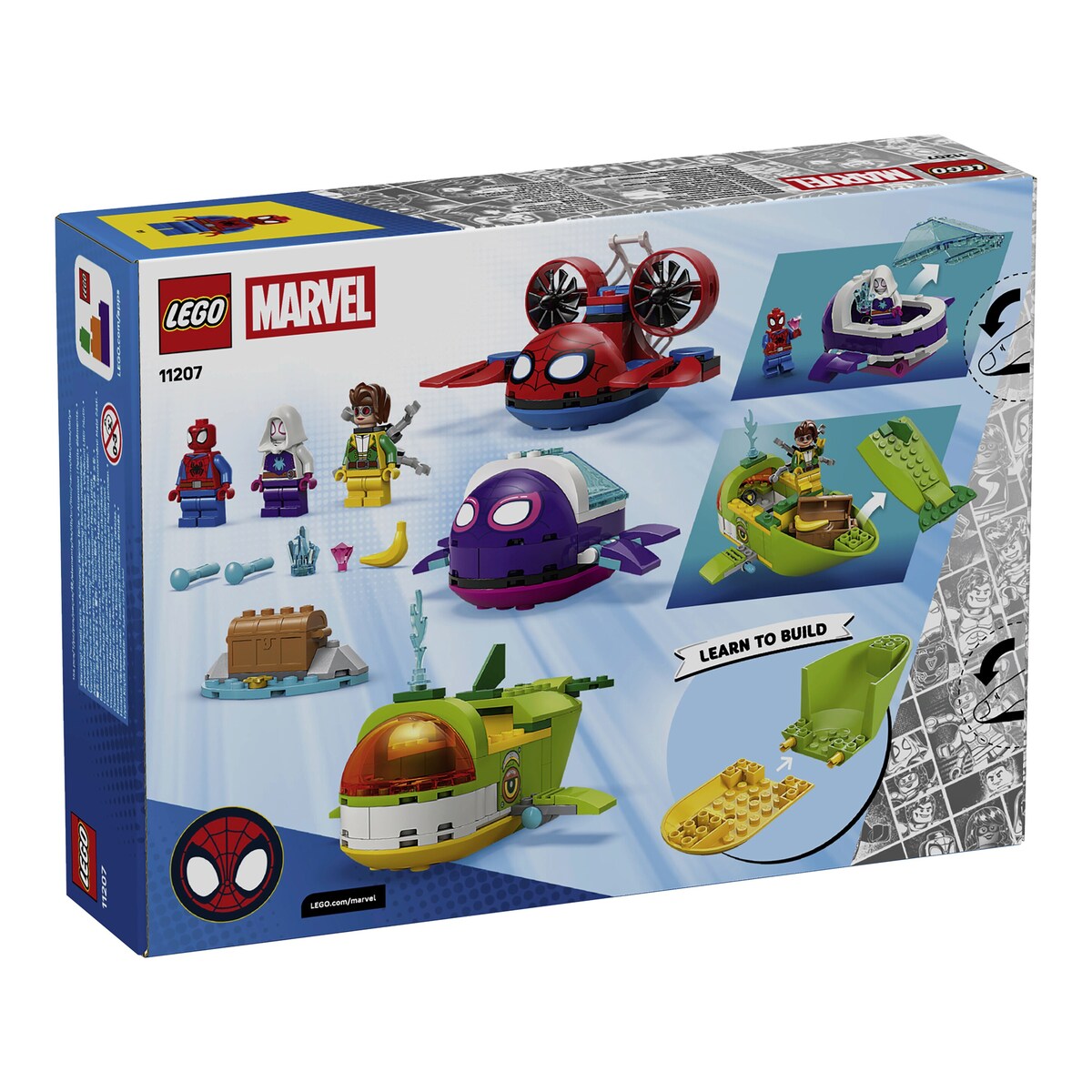 Detalj av Spidey undervannsfartøy 11207 med skilpadde-U-båt og åpning