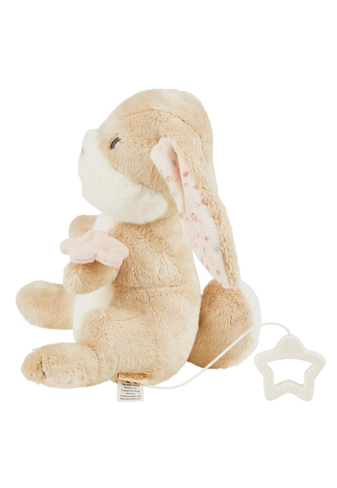 Detalj av spilledåse bamse Hanni stor med La Le Lu-melodi