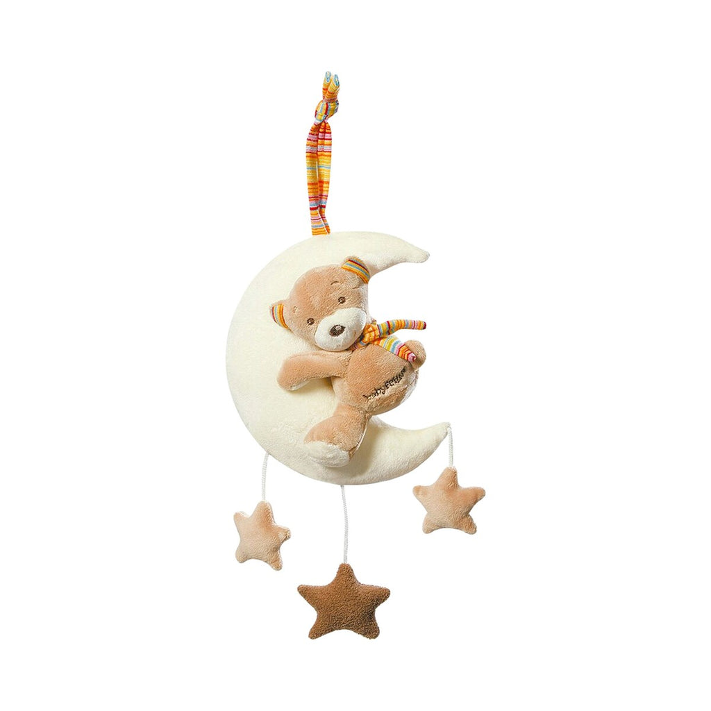 Spilledåse bamse i måne Rainbow 20 cm, Brahms vuggevise helfigur