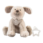Bakside av Spilledåse hund Lucky 20 cm