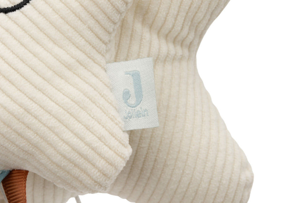 Bakside av Spilledåse stjerne Ivory polyester - Jollein med trekkekordel