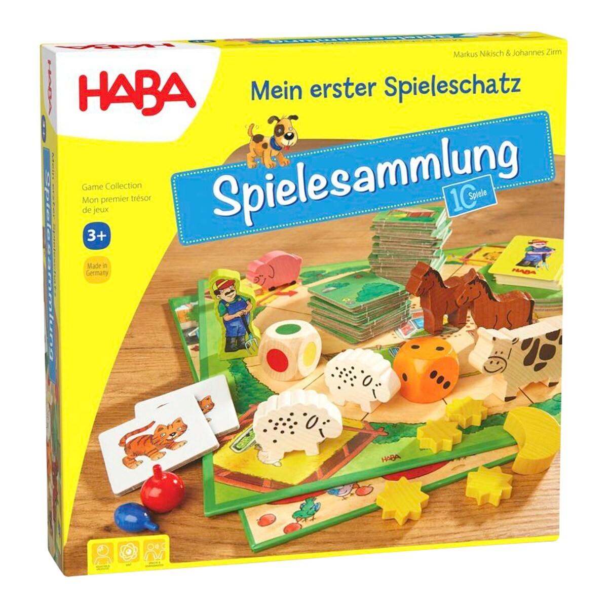 Spillsamling med 10 spill og 34 tredeler fra 3 år forfra