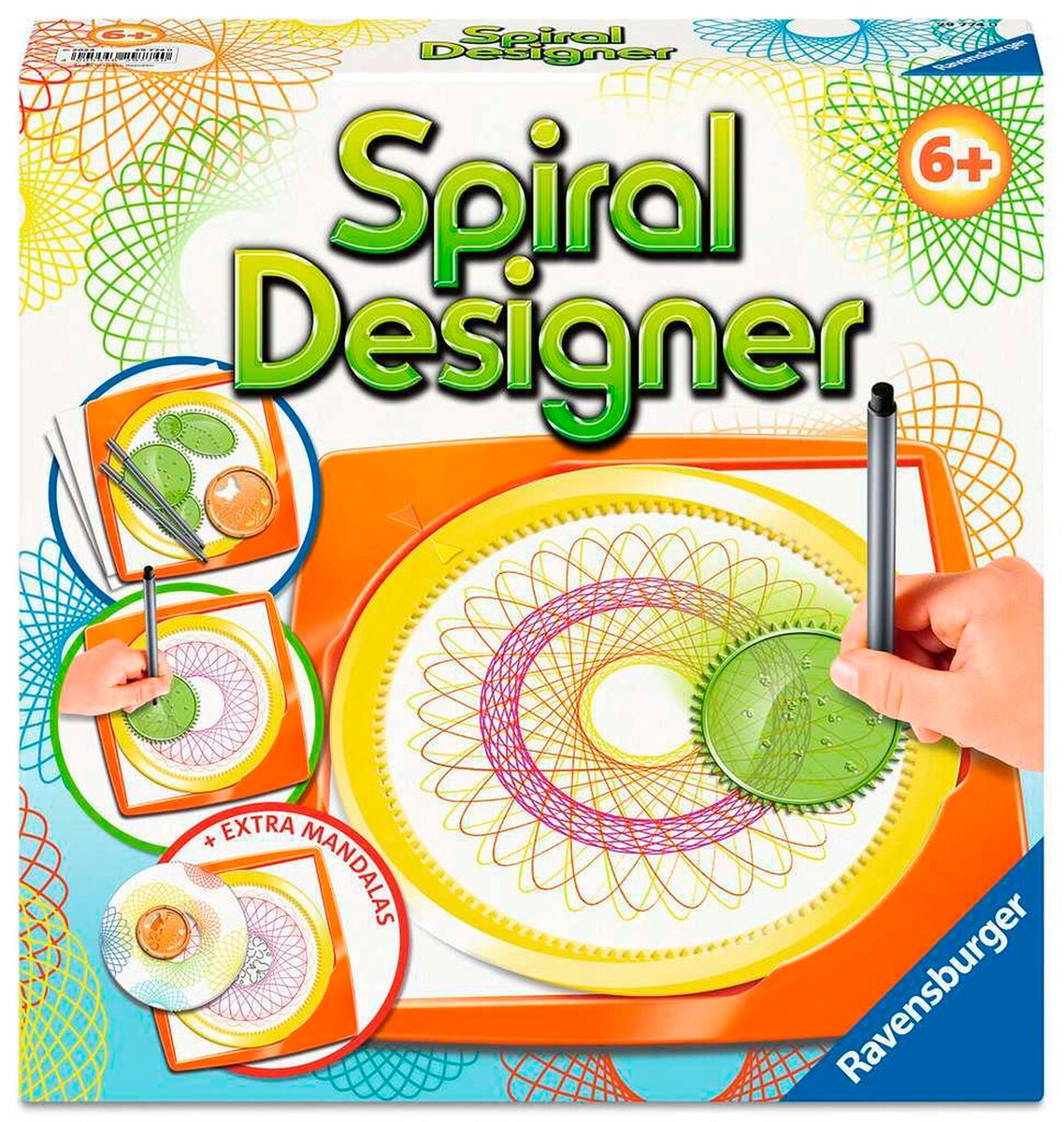 Spiral-Designer tegnesett med sjablonger forfra