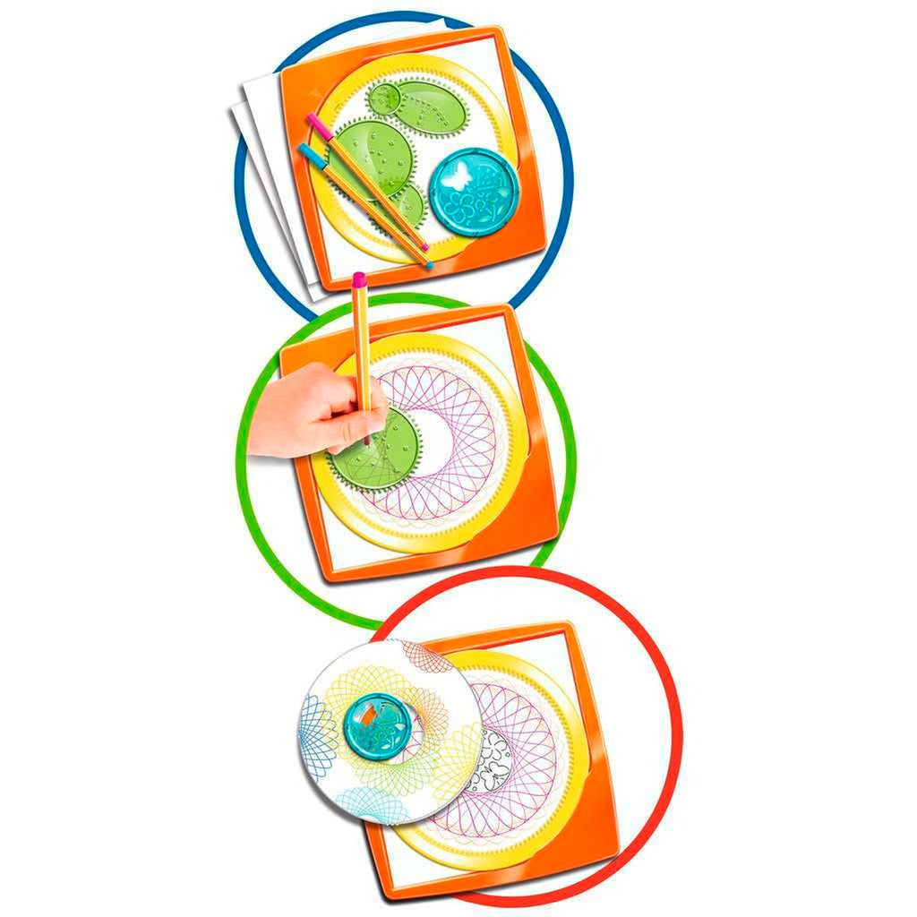Detalj av Spiral-Designer tegnesett med sjablonger