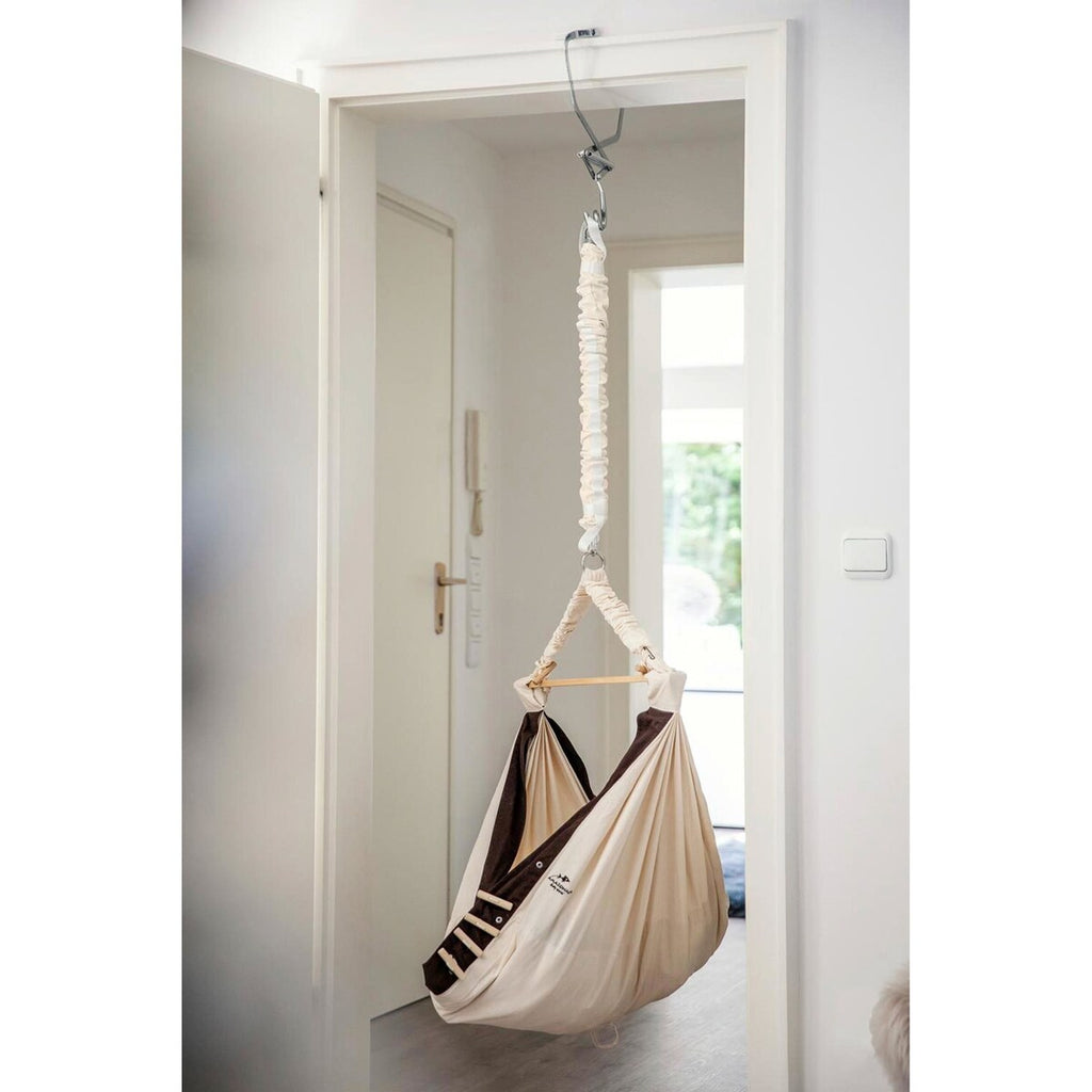 Nærbilde av stoffhylse på Spiralfjær Woopy for babyhengekøye 44 cm
