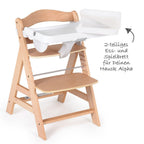 Spisebrett Alpha Tray 2-delt til Alpha barnestol hvit bakside