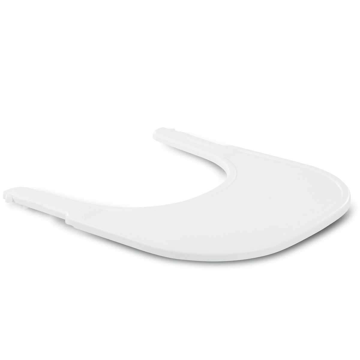 Bakside av spisebrett og bord for Arketa barnestol Click Tray hvit