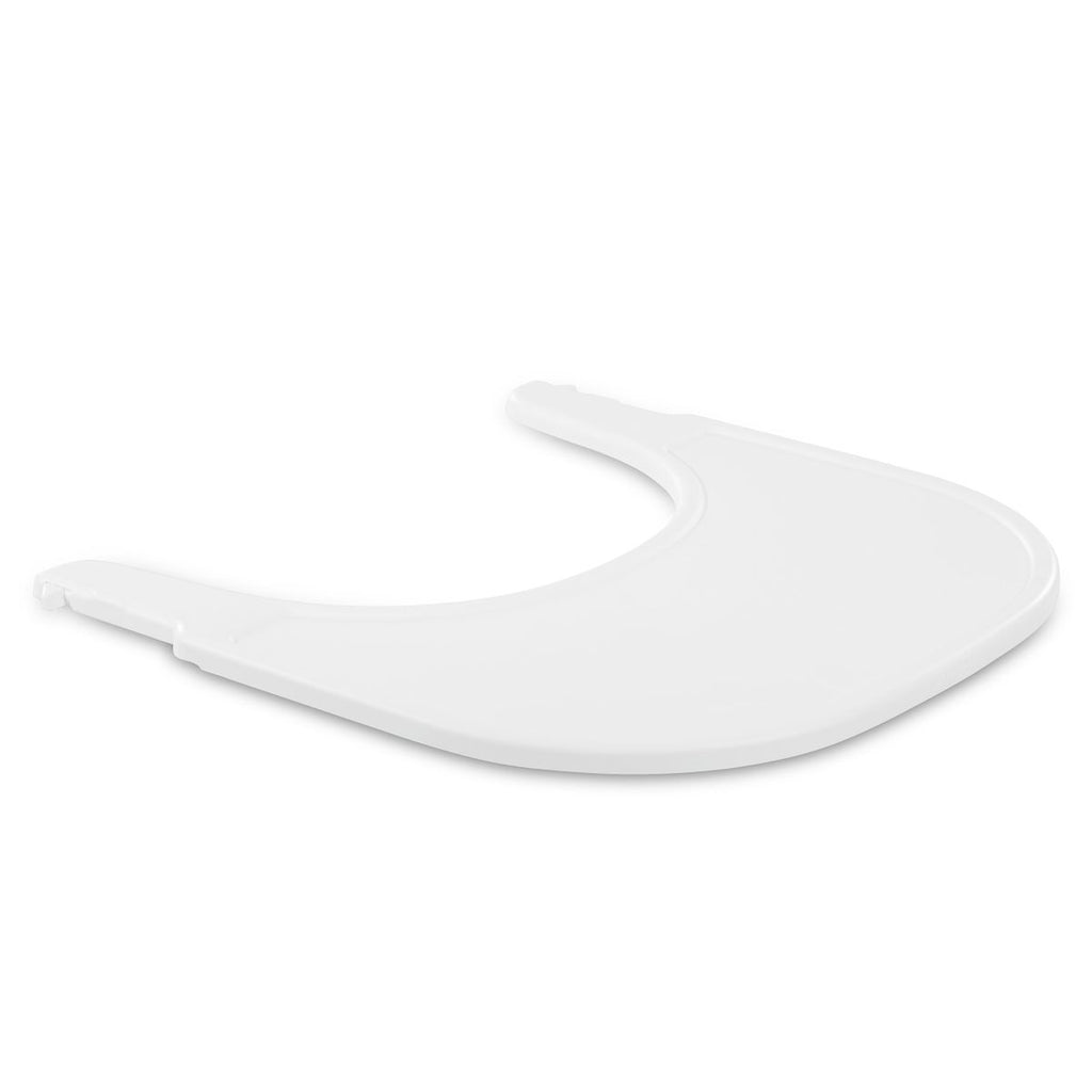 Spisebrett og bord Click Tray til Alpha barnestol hvit bakside