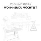 Spisebrett og bord Click Tray til Alpha barnestol hvit detalj kant
