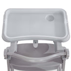 Spisebrett og bord Alpha Tray 2 deler til barnestol grå pakkens innhold