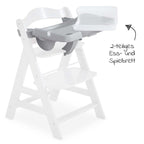 Spisebrett og bord Alpha Tray 2 deler til barnestol grå bakside