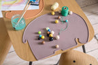 Spisebrikke i silikon Fanto elefant rustic plum bakside