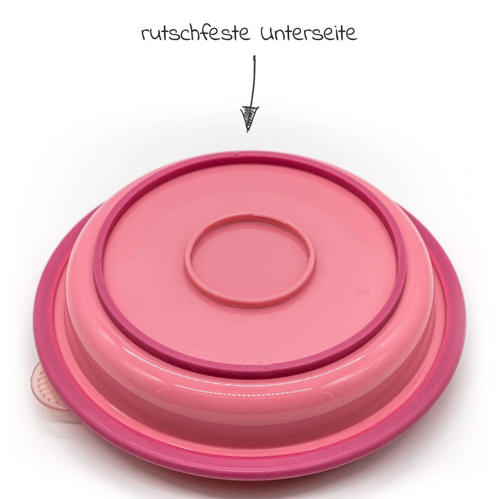 Nærbilde av drikkekopp fra spisesett 4 deler med tallerken, bestikk og drikkekopp, rosa - Nuk