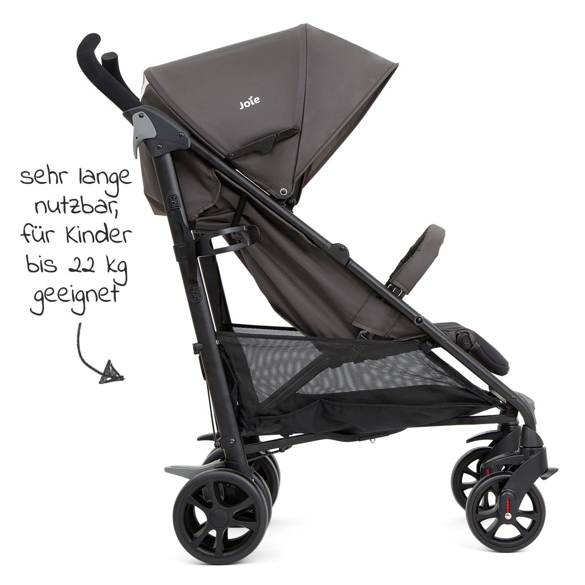 Sportsvogn Brisk LX opptil 22 kg med liggefunksjon Ember bakside