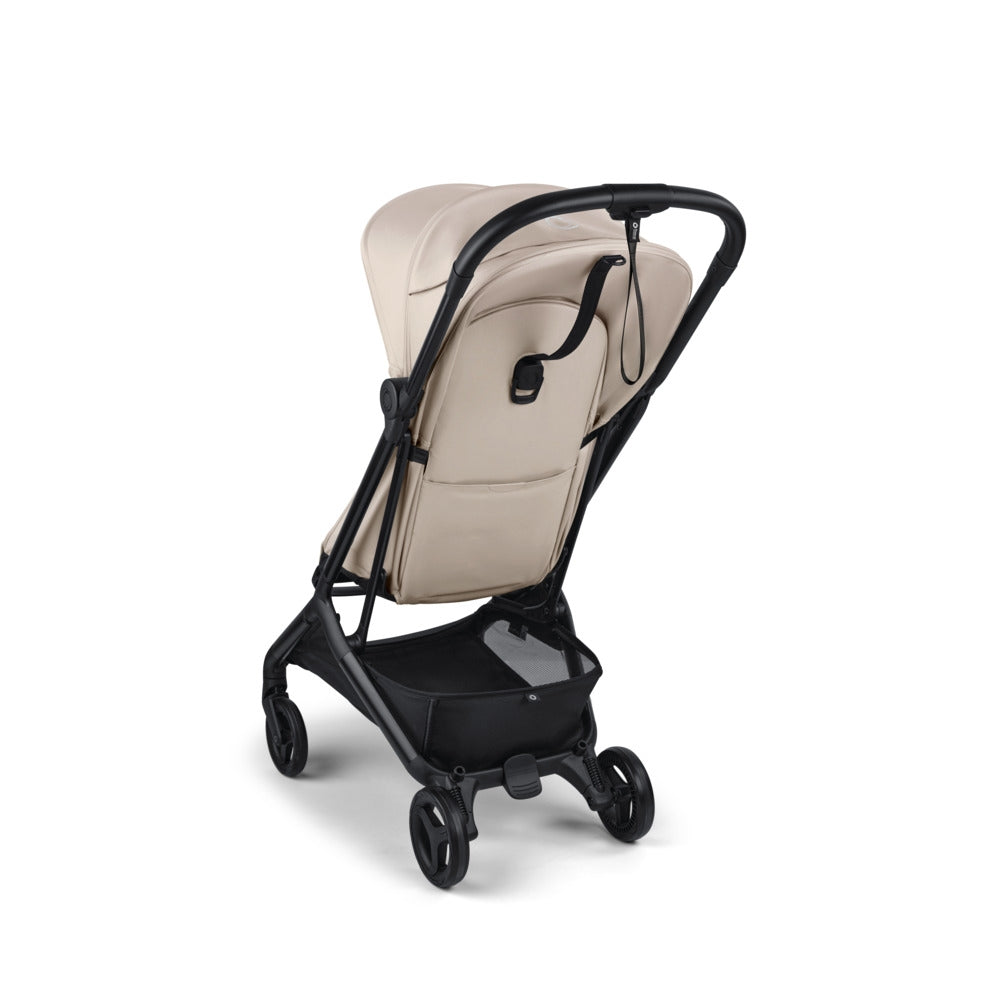 Sportsvogn Butterfly 2 Complete Black/Desert Taupe nærbilde av stoff