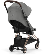 Sportsvogn Coya ultrakompakt Rosegold Mirage Grey med ventilert ryggstøtte