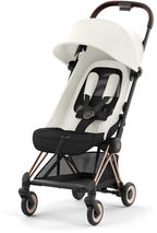 Sportsvogn Coya ultrakompakt Rosegold Off White sammenfoldet