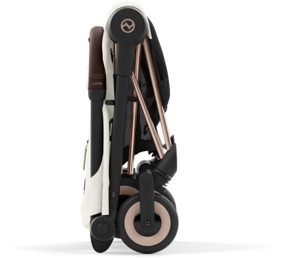 Sportsvogn Coya ultrakompakt Rosegold Off White lufting i ryggstøtte