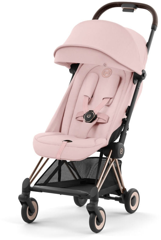 Sportsvogn Coya ultrakompakt Rosegold Peach Pink bakside
